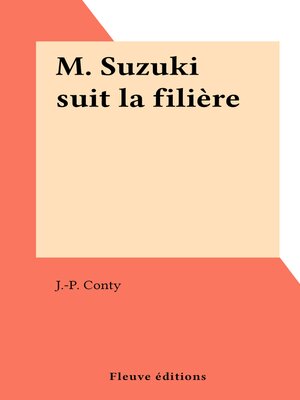 cover image of M. Suzuki suit la filière
